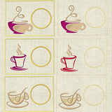 Stickdatei Kaffee Mug Rug Set 133 Untersetzer - Sewando
