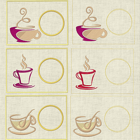 Stickdatei Kaffee Mug Rug Set 133 Untersetzer - Sewando