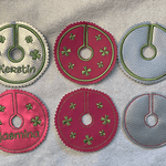 Stickdatei Untersetzer Bierdeckel Weinglas ITH offene Form Set 125 Glasmanschette - Sewando
