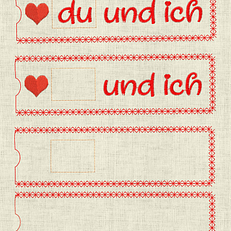 Stickdatei du und ich Hülle ITH Geschenk Valentinstag 657 - Sewando