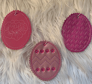 Stickdatei Ostern Anhänger In the Hoop, Hase, Osterei, Baumbehang 333 - Sewando