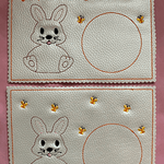 Stickdatei Ostern MugRug Hase Osterhase In the Hoop, Anhänger, Serviettenring, Hase, Schokihülle 444 - Sewando