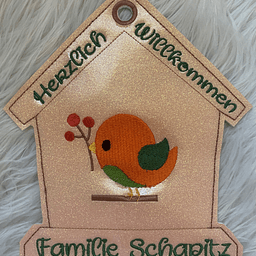 Stickdatei Türschild Bin im Garten Set 699 - Sewando