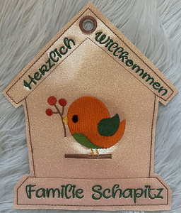 Stickdatei Türschild Bin im Garten Set 699 - Sewando