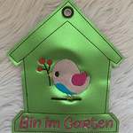 Stickdatei Türschild Bin im Garten Set 699 - Sewando