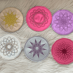Stickdatei Zirkel Blumen Untersetzer Set 712 - Sewando