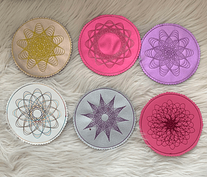 Stickdatei Zirkel Blumen Untersetzer Set 712 - Sewando