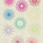 Stickdatei Zirkel Blumen Set 712 - Sewando