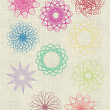 Stickdatei Zirkel Blumen Set 712 - Sewando