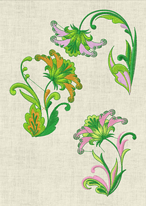 Stickdatei Blume Sommerblumen Blumenranke Set 389 - Sewando