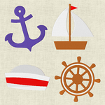 Stickdatei Schrift Maritim Set 111 - Sewando