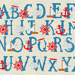 Stickdatei Schrift Maritim Set 111 - Sewando