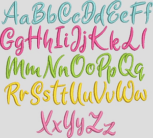 Stickdatei Sweet ABC Buchstaben Zahlen ca. 50mm Set 592 - Sewando