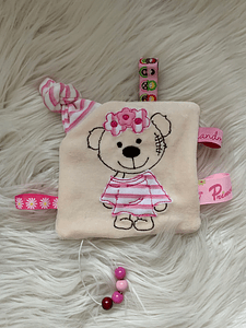 Stickdatei Schnullertuch Girl und Boy Teddy Set 731 - Sewando
