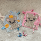 Stickdatei Schnullertuch Löwe Applikation Set 736 - Sewando