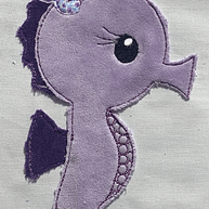 Stickdatei Doodle Seepferdchen 2 Applikation Set 739 - Sewando