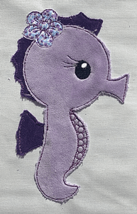Stickdatei Doodle Seepferdchen 2 Applikation Set 739 - Sewando