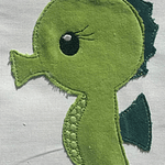 Stickdatei Doodle Seepferdchen 2 Applikation Set 739 - Sewando