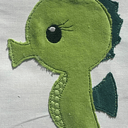 Stickdatei Doodle Seepferdchen 2 Applikation Set 739 - Sewando