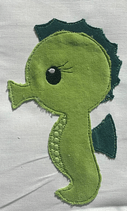 Stickdatei Doodle Seepferdchen 2 Applikation Set 739 - Sewando