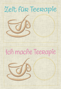 Stickdatei In the Hoop Tee Mug Rug Tassenteppich Set 133b - Sewando