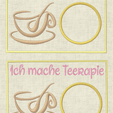 Stickdatei In the Hoop Tee Mug Rug Tassenteppich Set 133b - Sewando