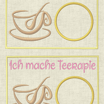Stickdatei In the Hoop Tee Mug Rug Tassenteppich Set 133b - Sewando