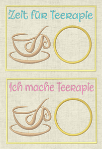 Stickdatei In the Hoop Tee Mug Rug Tassenteppich Set 133b - Sewando
