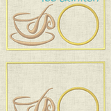 Stickdatei In the Hoop Tee Mug Rug Tassenteppich Set 133b - Sewando
