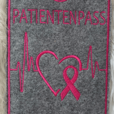 Stickdatei Patientenpass Krebs Regenbogen Set 743 - Sewando