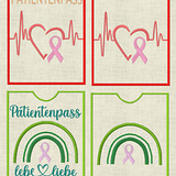 Stickdatei Patientenpass Krebs Regenbogen Set 743 - Sewando