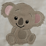 Stickdatei Doodle Koala Bär mit Blume Set 735 - Sewando