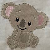 Stickdatei Doodle Koala Bär mit Blume Set 735 - Sewando