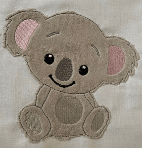 Stickdatei Doodle Koala Bär mit Blume Set 735 - Sewando