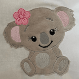 Stickdatei Doodle Koala Bär mit Blume Set 735 - Sewando