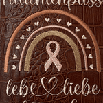 Stickdatei für Krebs Erkrankte Brustkrebs Regenbogen Schleife lebe liebe kämpfe Set 746 - Sewando