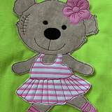 Stickdatei Doodle Girl Teddy Bär Ballerina Applikation Set 751 - Sewando
