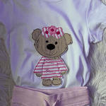 Stickdatei Doodle Girl Teddy Applikation Set 731 - Sewando