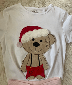 Stickdatei Doodle Teddy Bär Weihnachten Applikation Set 752 - Sewando