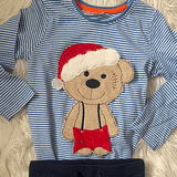 Stickdatei Doodle Teddy Bär Weihnachten Applikation Set 752 - Sewando