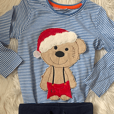 Stickdatei Doodle Teddy Bär Weihnachten Applikation Set 752 - Sewando