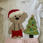 Stickdatei Doodle Teddy Bär Weihnachten Applikation Set 752 - Sewando