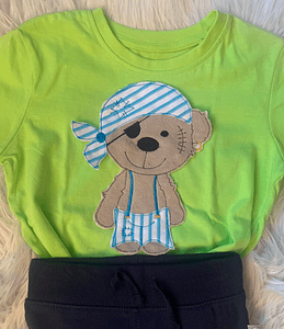 Stickdatei Doodle Teddy Pirat Applikation Set 751 - Sewando