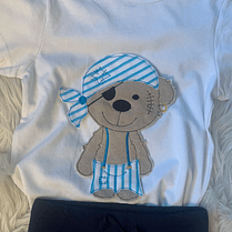 Stickdatei Doodle Teddy Pirat Applikation Set 751 - Sewando