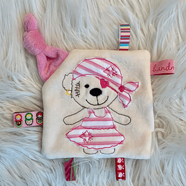Stickdatei Teddy Pirat Girl und Boy Knistertuch, Schnullertuch Set 751 - Sewando