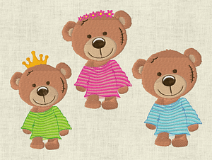 Stickdatei Teddy Set 552 Teddybär - Sewando