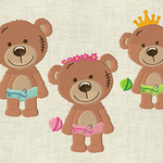 Stickdatei Teddy Set 552 Teddybär - Sewando