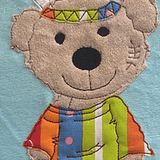 Stickdatei Doodle Teddy Bär Indianer mit Zelt Applikation Set 751 - Sewando