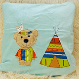 Stickdatei Doodle Teddy Bär Indianer mit Zelt Applikation Set 751 - Sewando