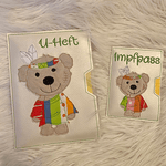 Stickdatei Teddy Indianer Boy Junge U-Heft Impfpass In the Hoop Set 751 - Sewando